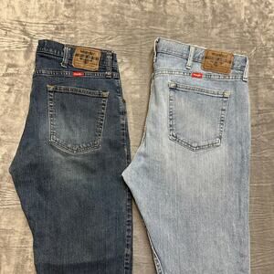 Lot‎ of 2 Wrangler Levi's Straight Jeans Men's Size 36x29 Blue Denim